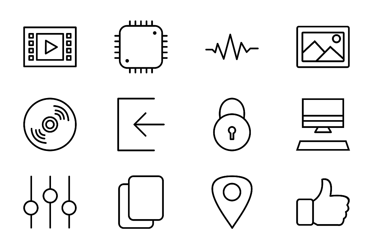 Set Of Multimedia Icons example image 1