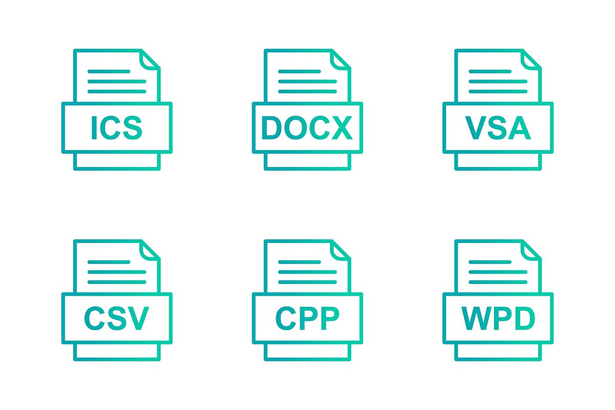 Set Of File Formats Icons example image 1