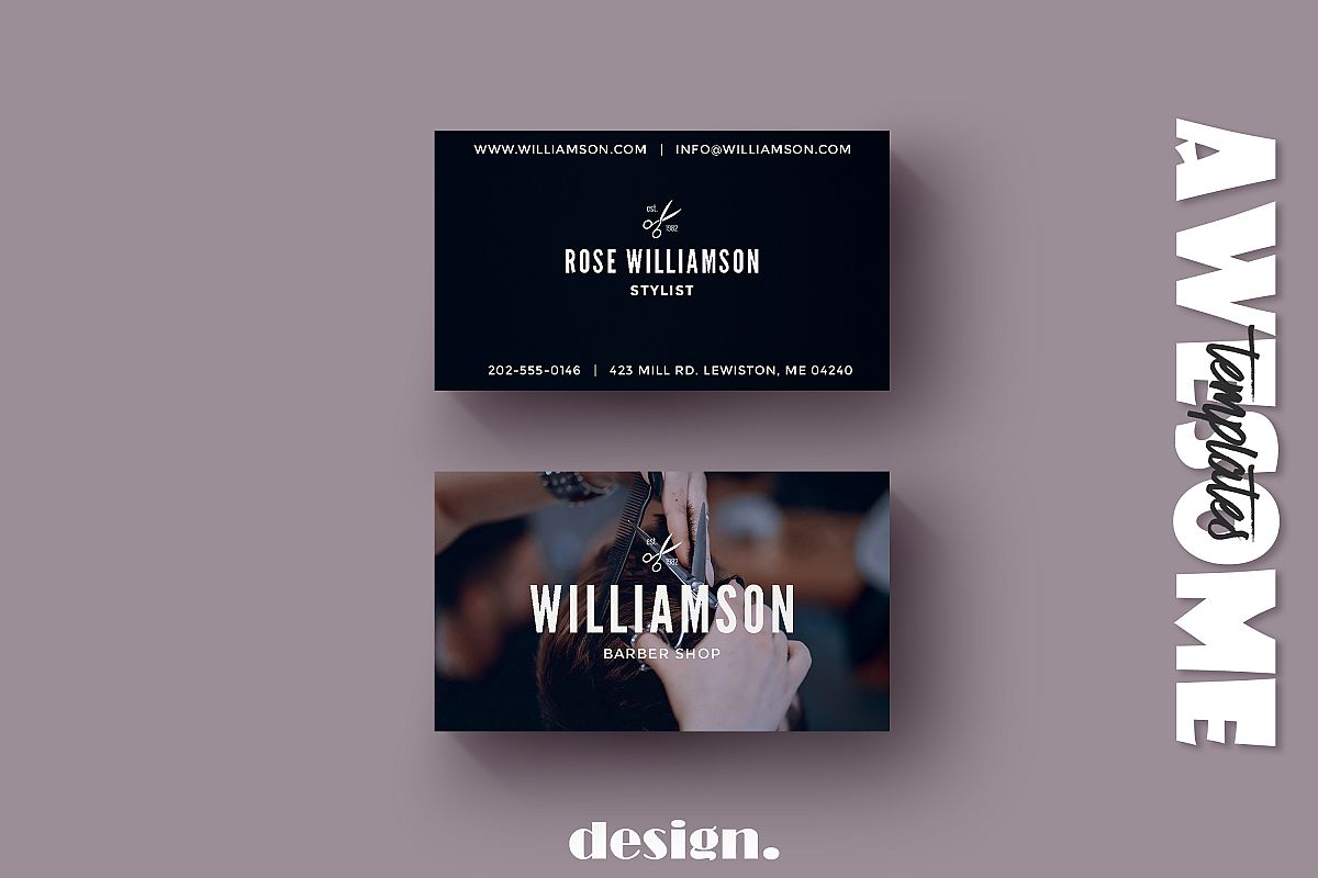 Barber Shop Business Card example image 1