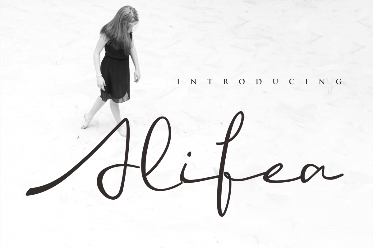ALIFEA | signature font example image 1