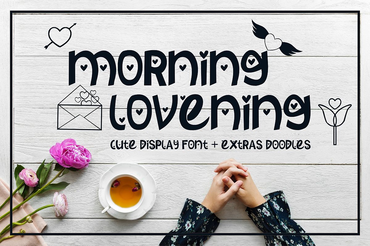Morning Lovening | Cute Display Font example image 1