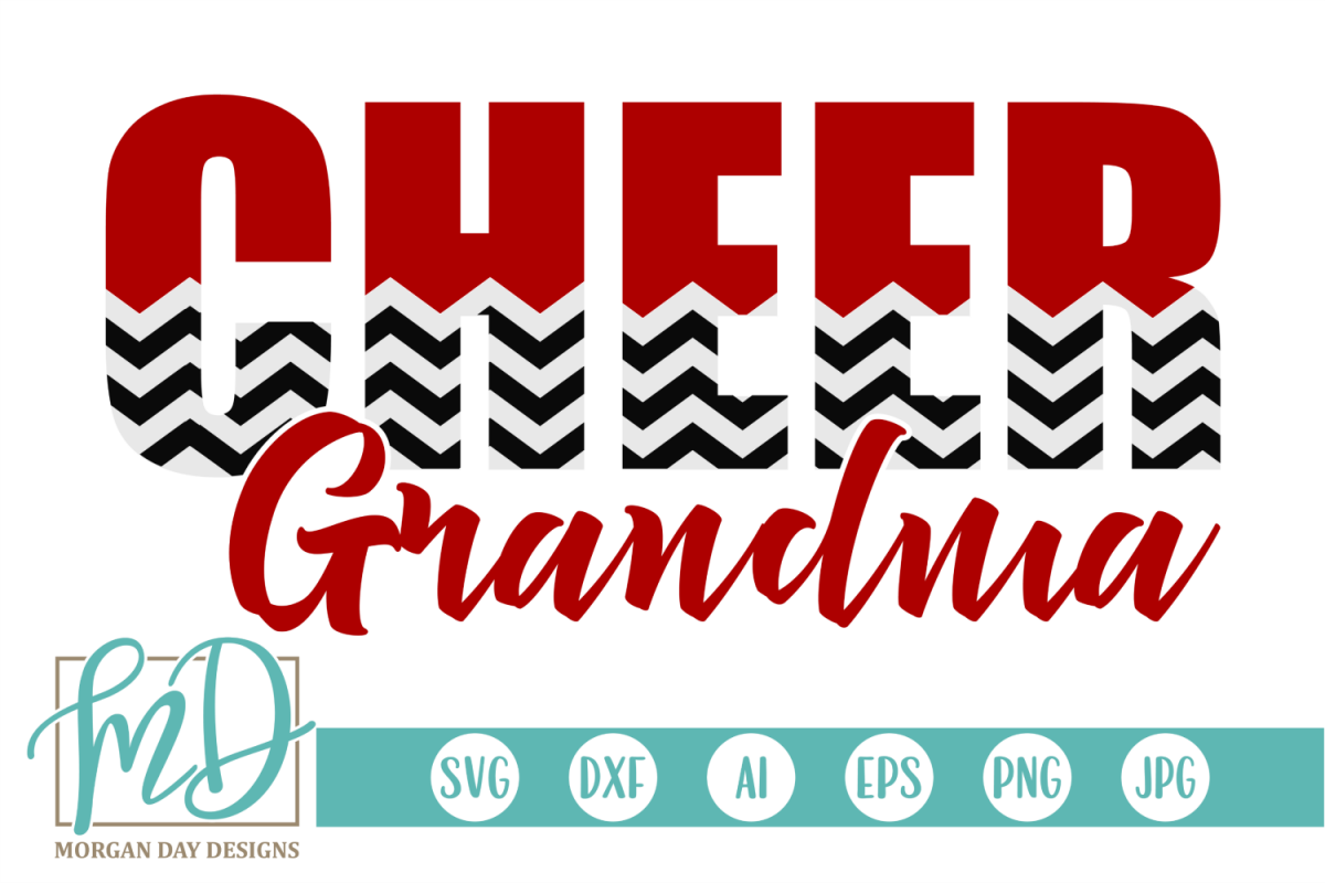 Cheer Grandma - Cheerleader SVG, DXF, AI, EPS, PNG, JPEG example image 1