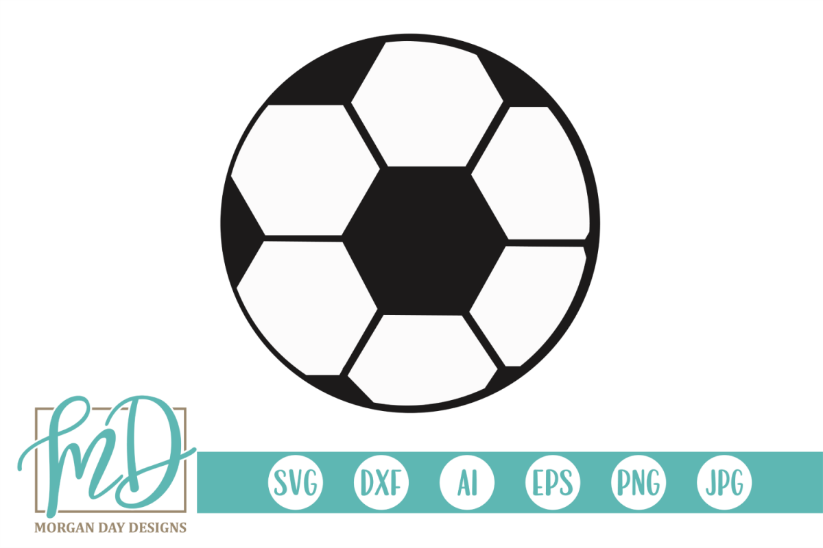 Soccer Ball SVG, DXF, AI, EPS, PNG, JPEG example image 1
