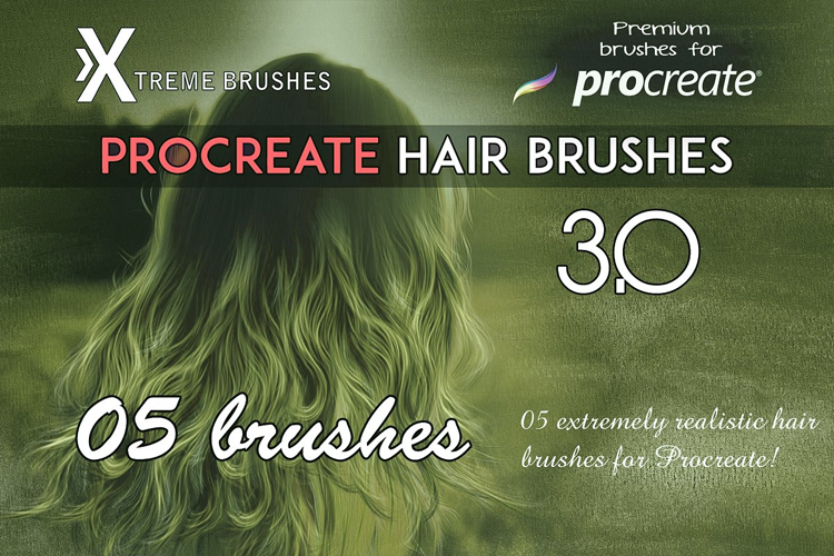 Procreate Hair Brushes 3.0 example image 1