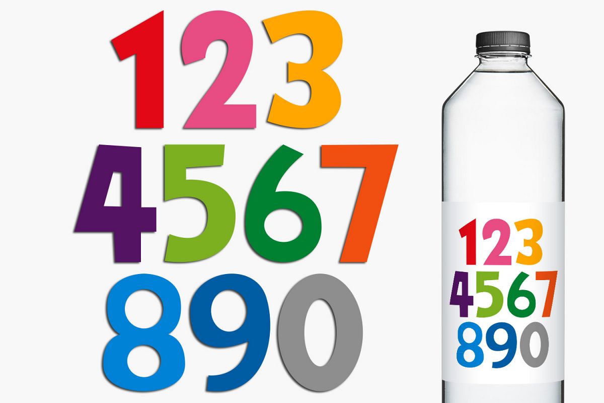 Colorful Numbers Clip Art Illustrations example image 1