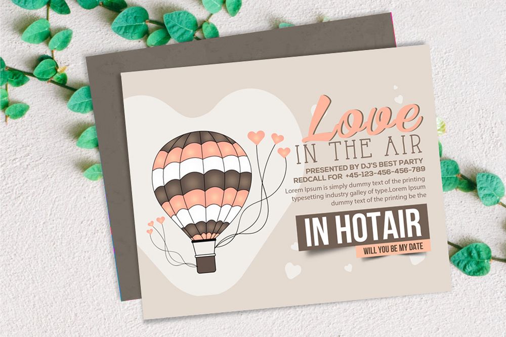 Valentine Love Card Template example image 1