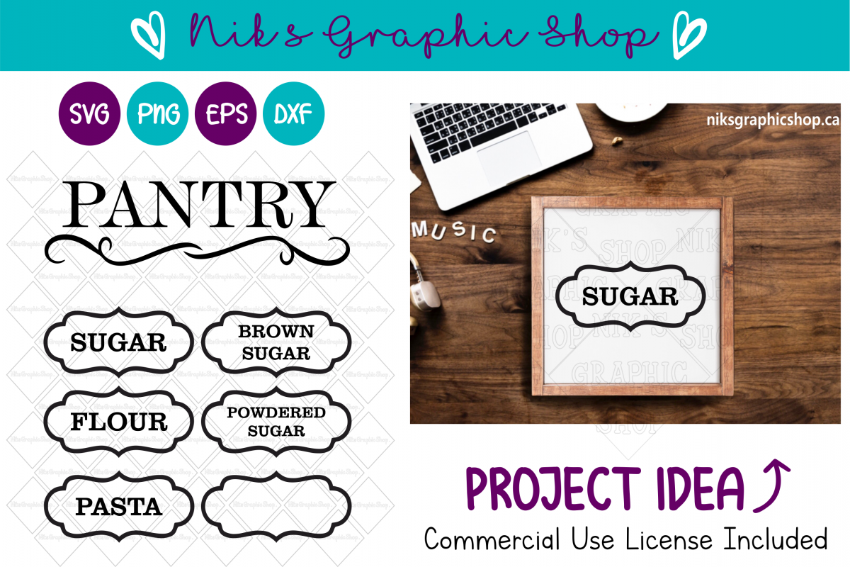 PANTRY svg, kitchen svg, pantry labels, Pantry Svg example image 1
