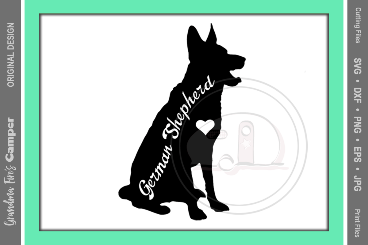 German Shepherd SVG, GSD Sitting, German Shepherd Dog (68862) | SVGs