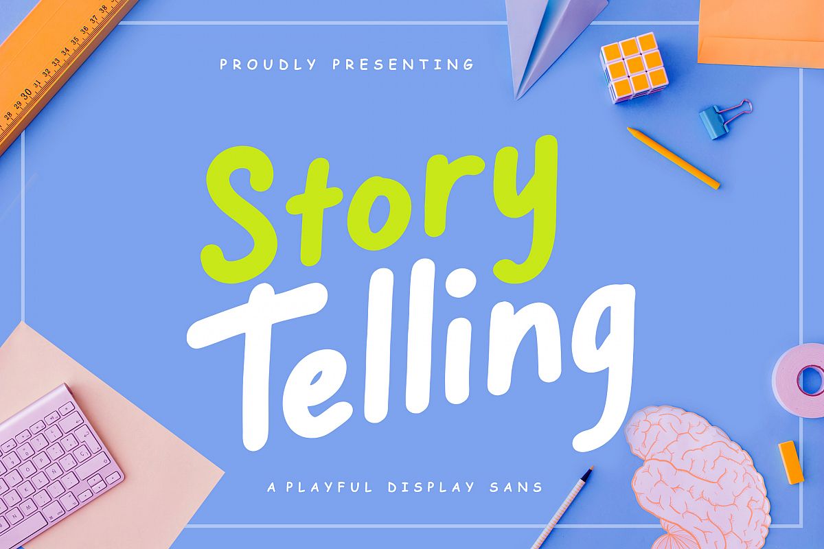 Story Telling Fun Font example image 1