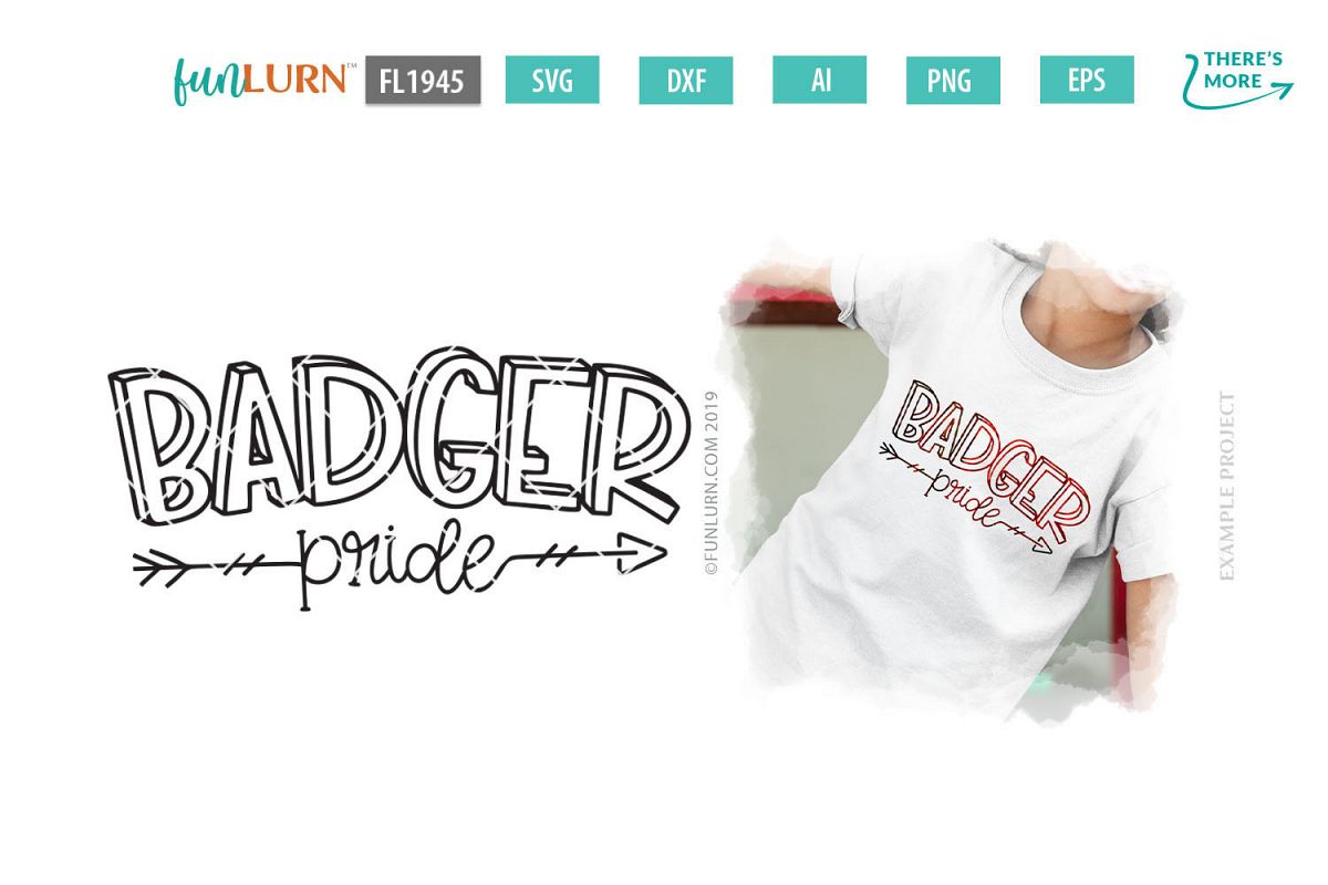 Badger Pride Team SVG Cut File example image 1