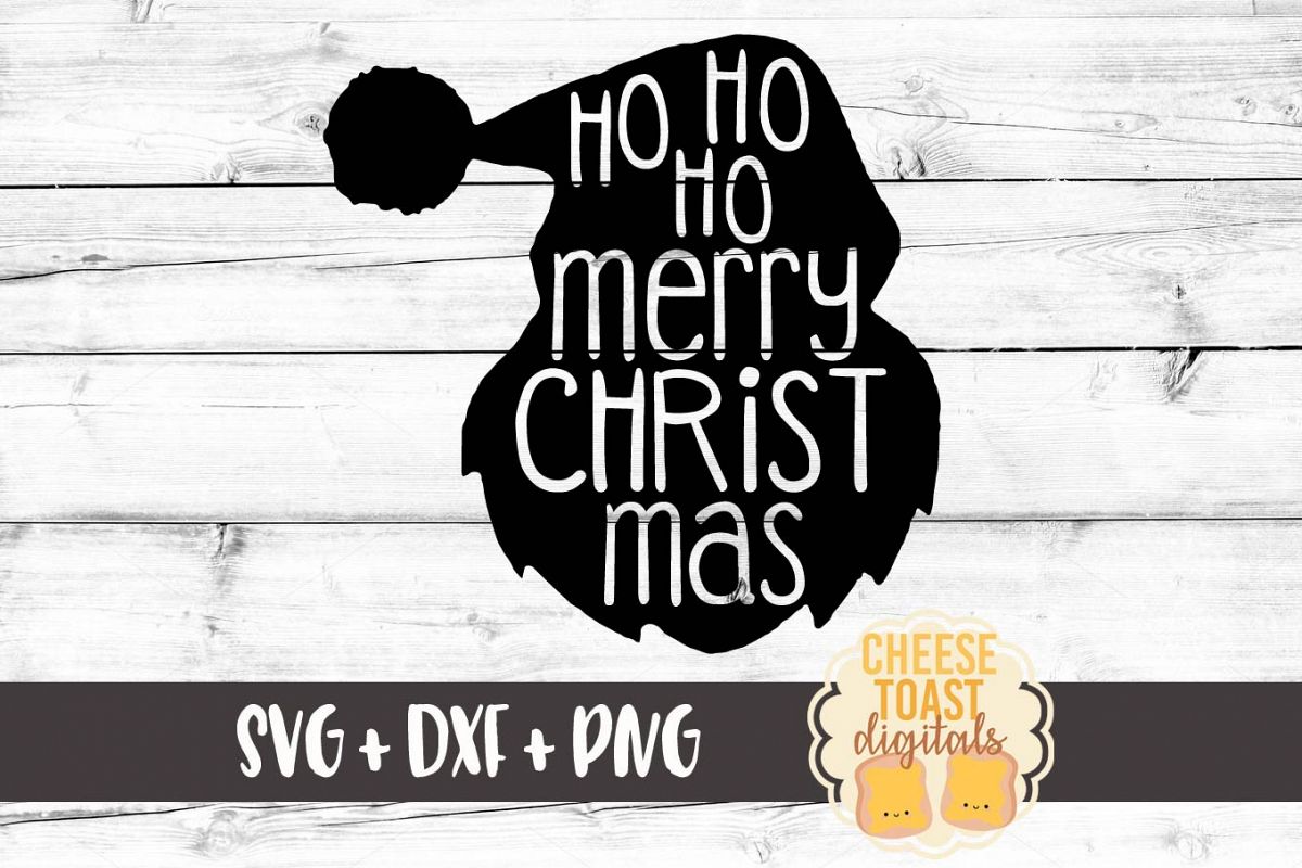 Download Ho Ho Ho Merry Christmas Santa Silhouette - SVG PNG DXF