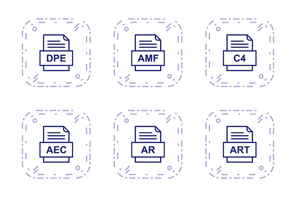 Set Of File Formats Icons example image 1