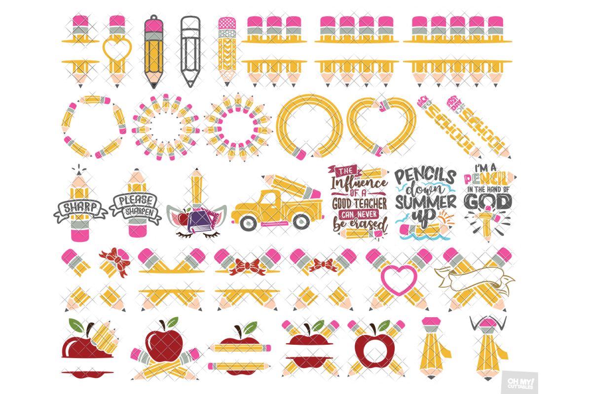 Download Pencil SVG Bundle School Teacher in SVG, DXF, PNG, EPS ...