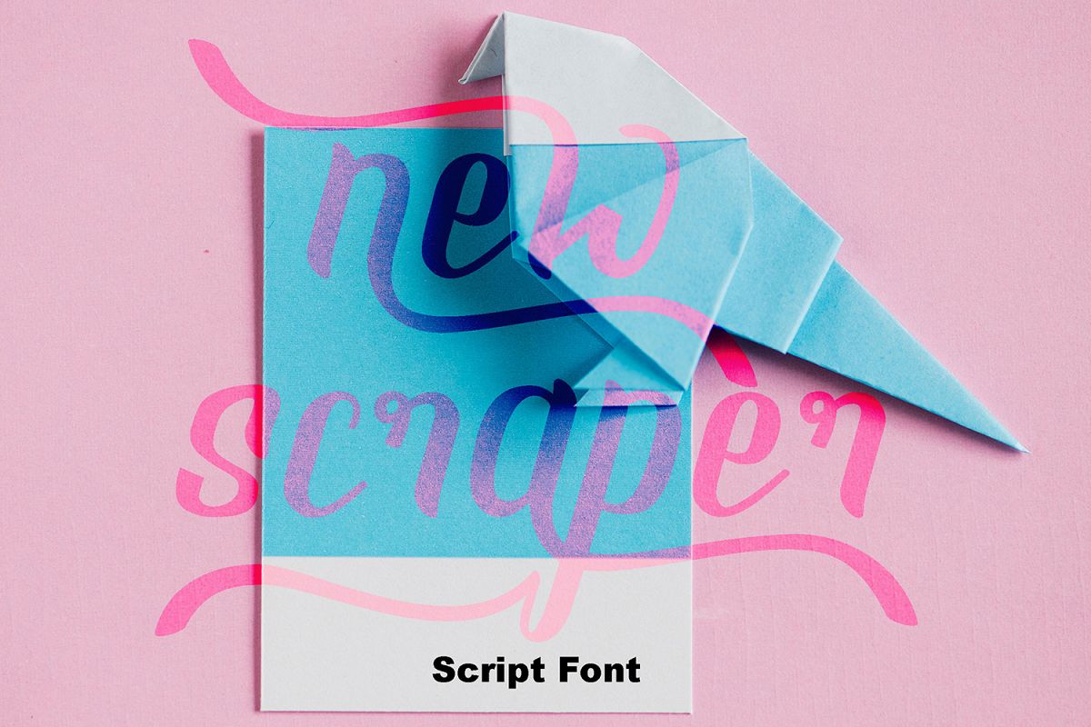 NEW SCRAPER - Script Font example image 1