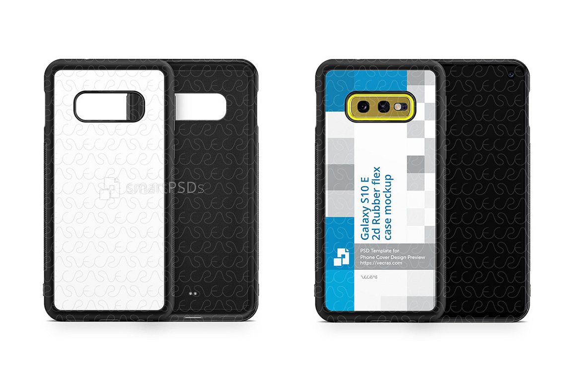 Samsung Galaxy S10 E 2d RubberFlex Case Design Mockup 2019 example image 1