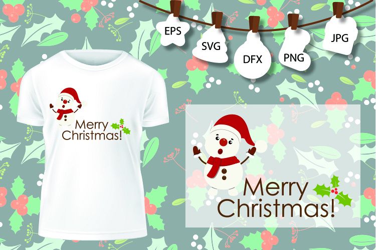Snowman SVG , Christmas Shirt SVG , Winter Wonderland Svg example image 1