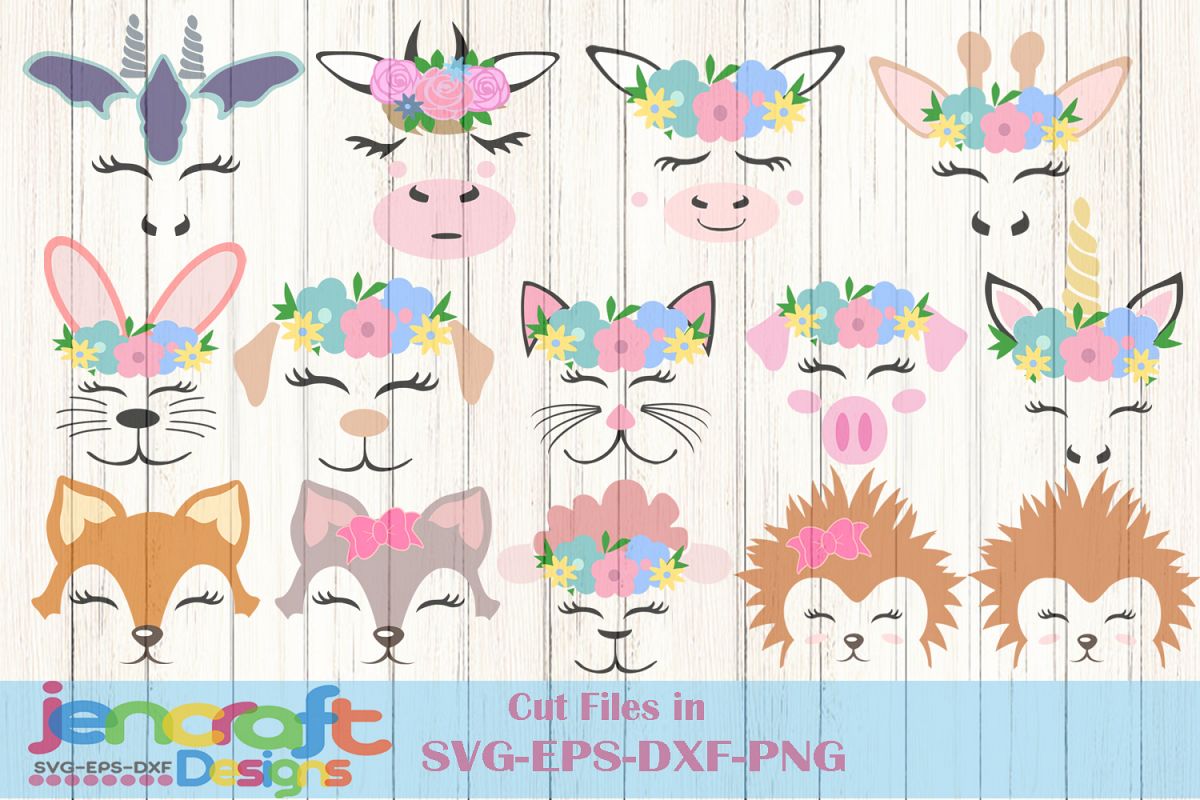 Download Cute Animal Faces Hedgehog, Fox, Giraffe, Cow, Cat, Dog ...