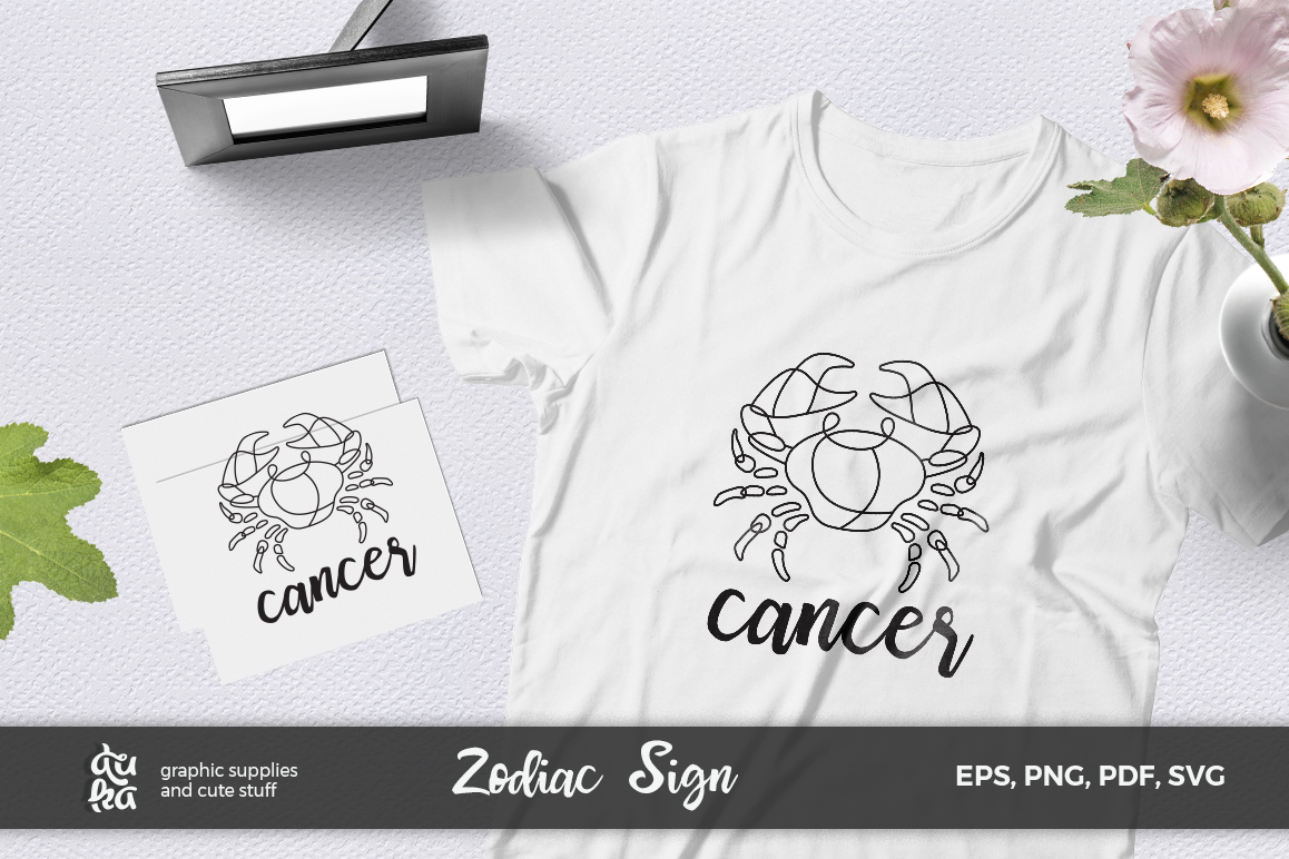 Zodiac Sign SVG Cut Files- Cancer example image 1