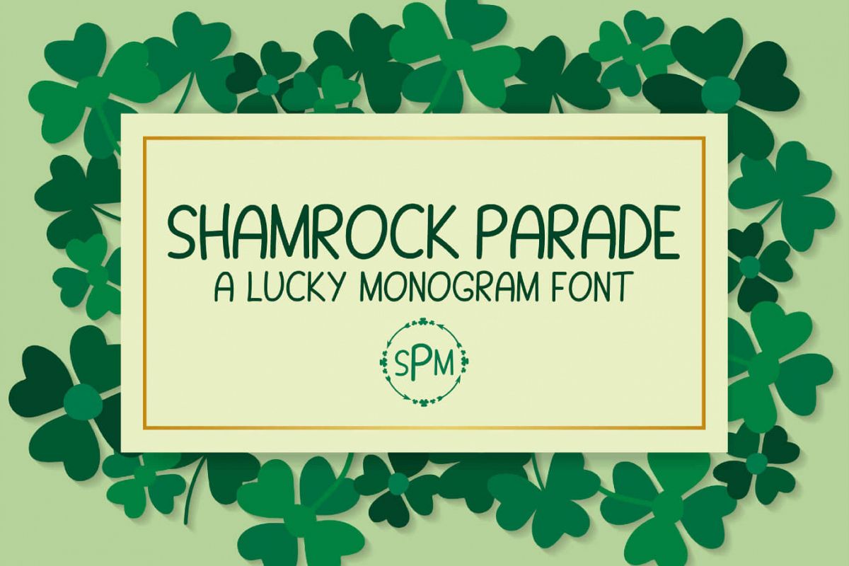 Shamrock Parade - A Lucky Monogram Font example image 1