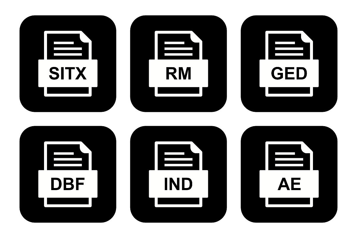 Set Of File Formats Icons example image 1