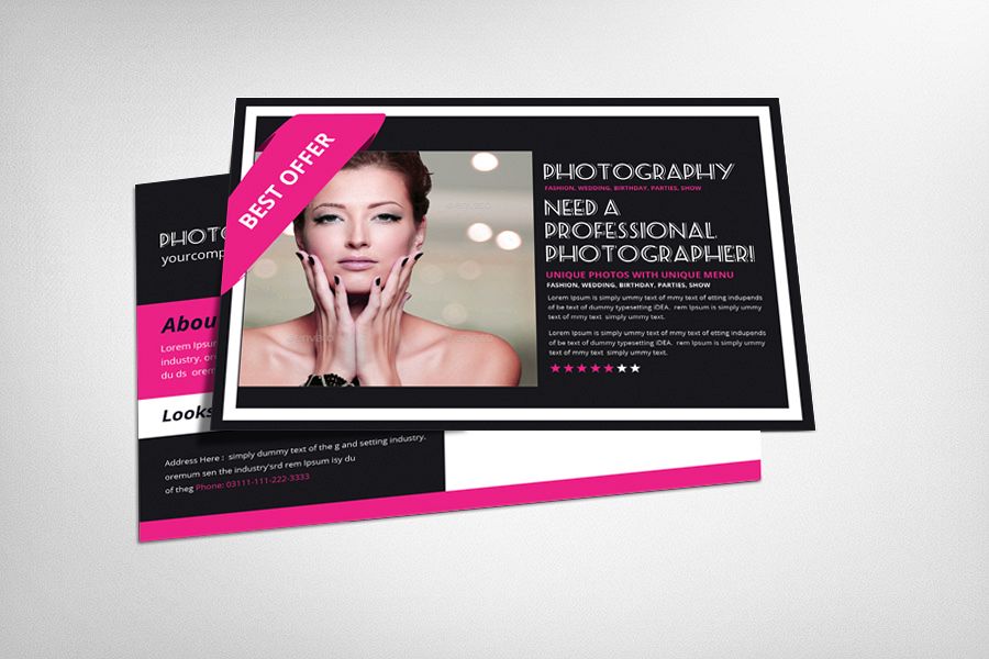 Photography Postcard Template example image 1