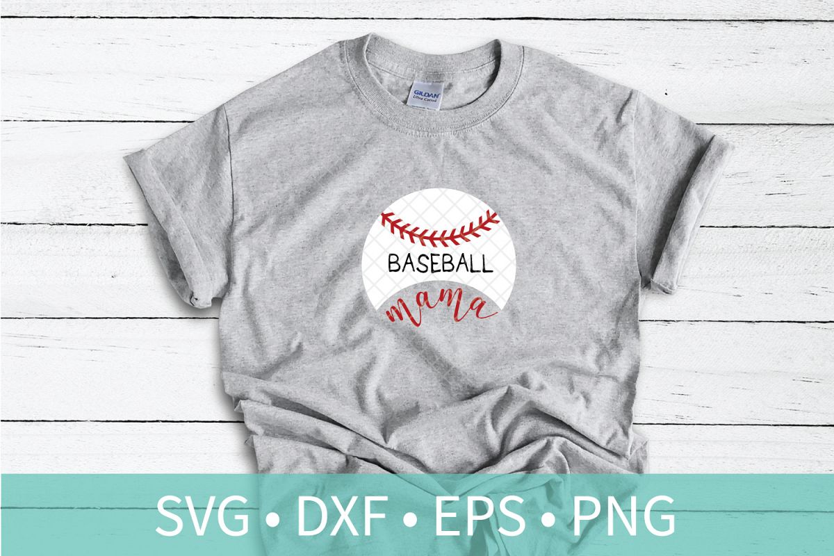 Baseball Mom Mama SVG DXF EPS PNG Clipart Cut File example image 1