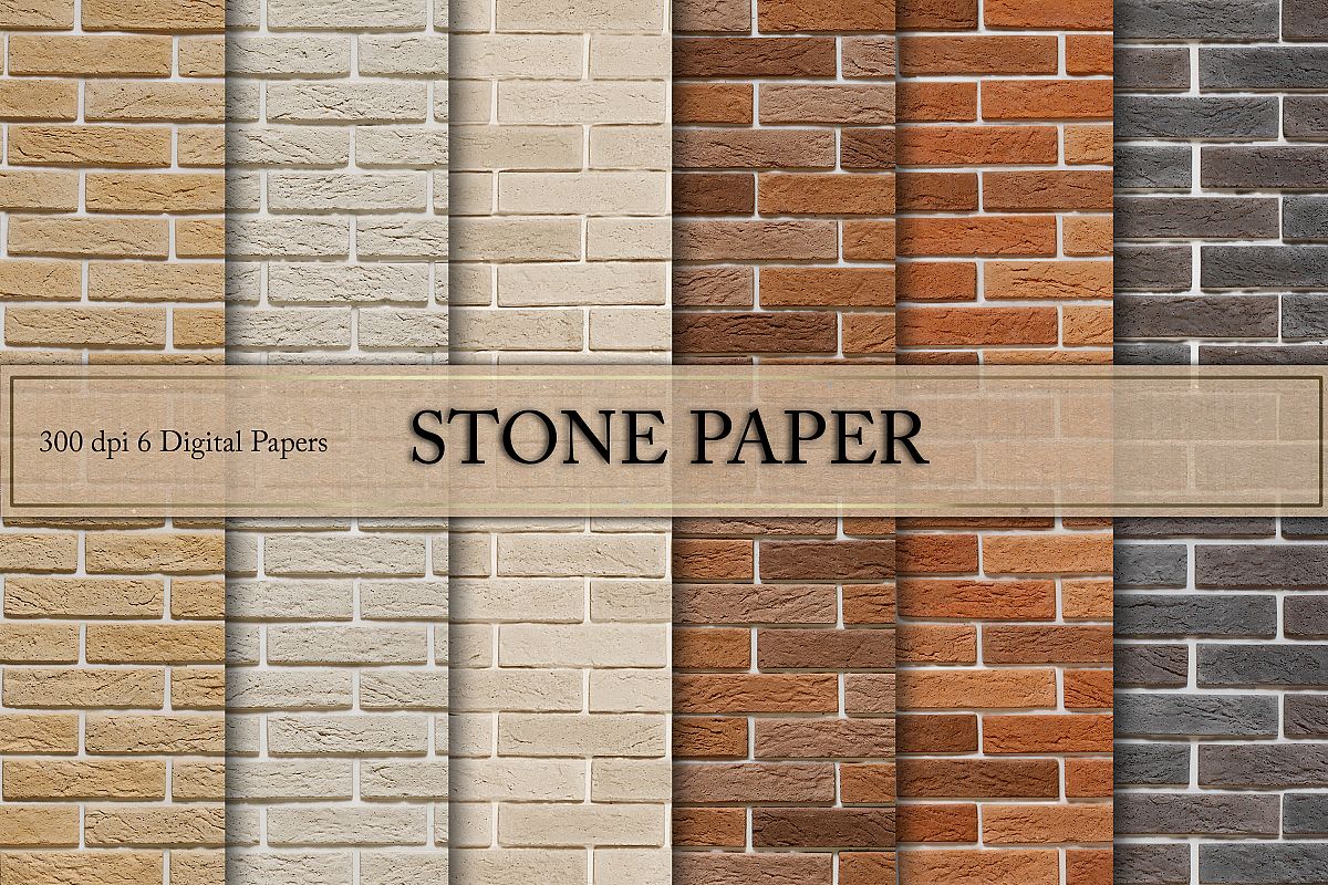 Seamless Brick Digital Paper example image 1