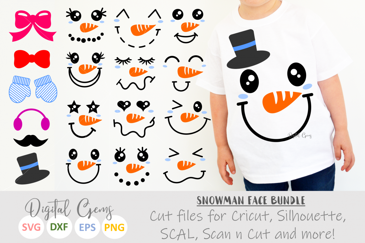 Christmas Snowmen Lady Faces 170022 Svgs Design Bundles