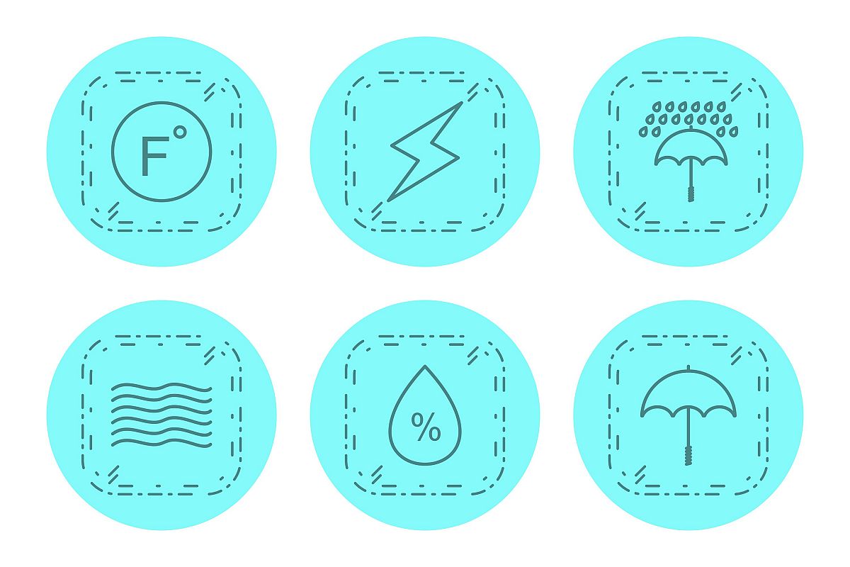 Set Of Weather And Season Icons example image 1