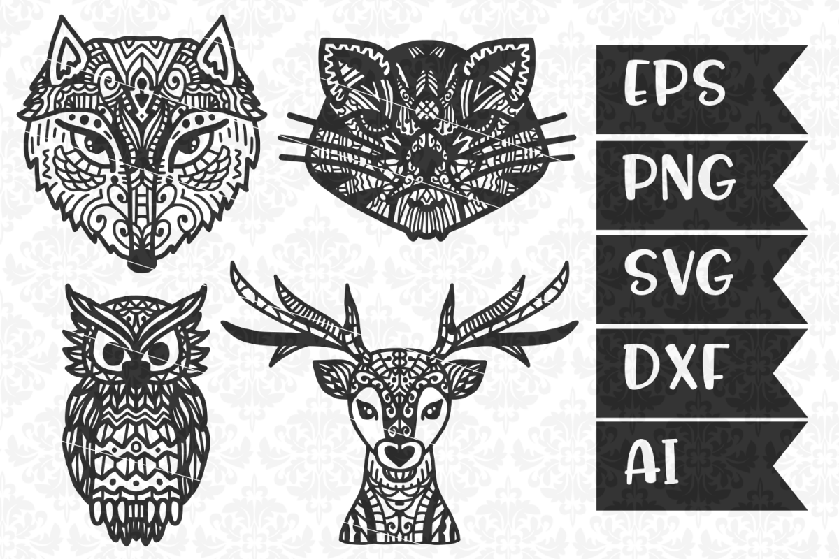 Mini Bundle! Patterned Animals example image 1