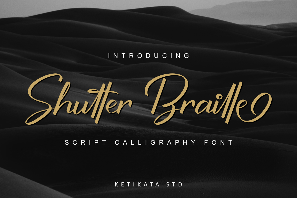 Shutter Braille Script example image 1