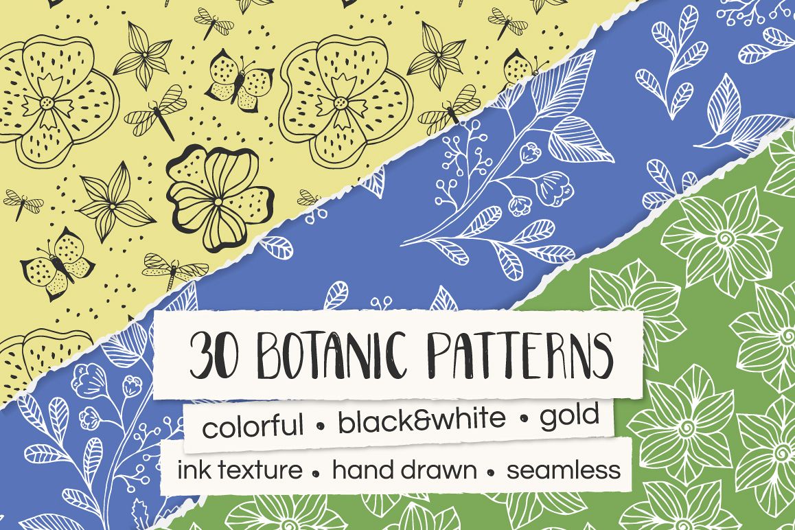 30 Botanic Patterns example image 1