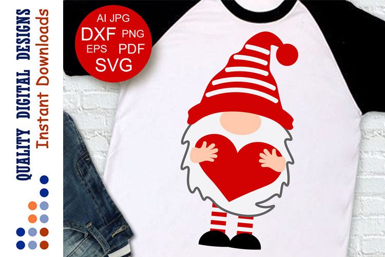 Download Red Gnome clipart Valentine shirt Love (211597) | SVGs ...