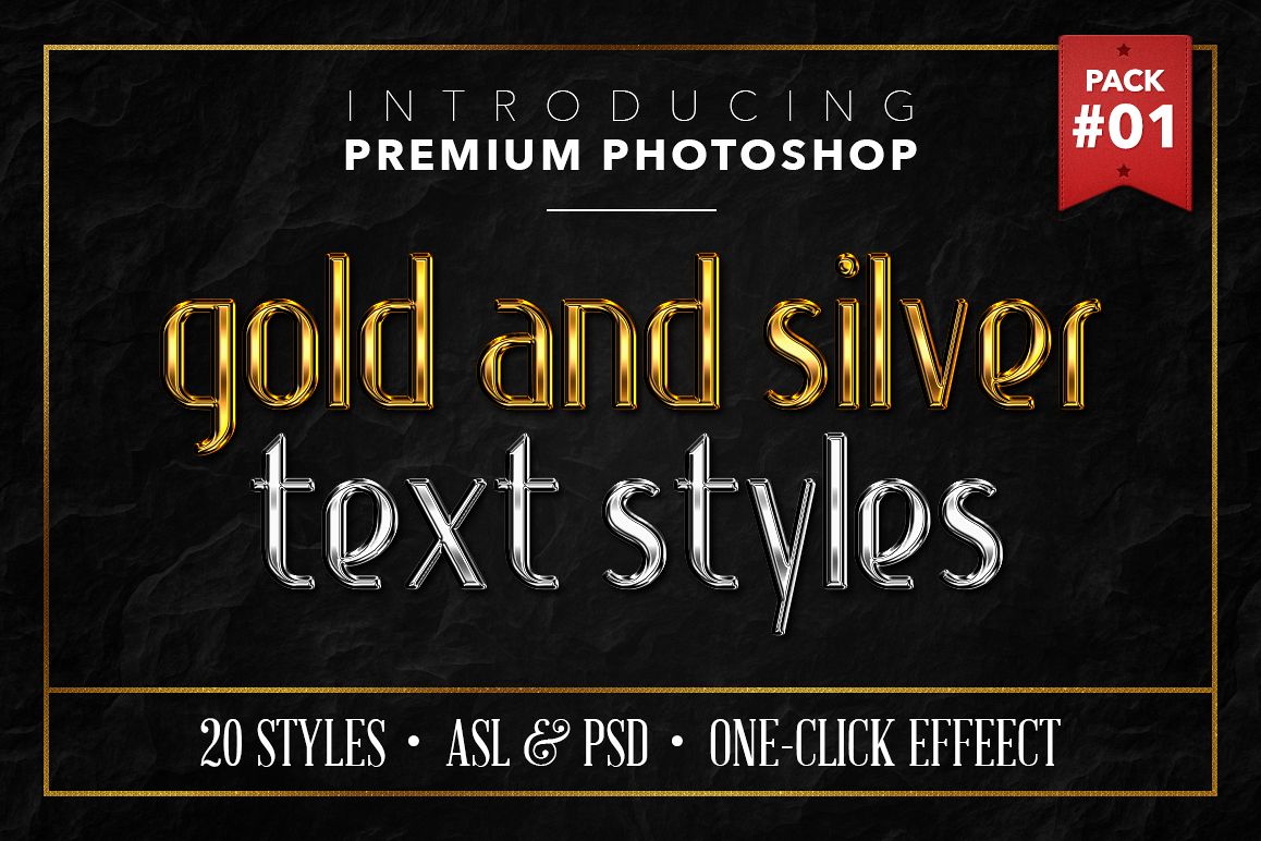 Gold & Silver #1 - 20 Text Styles example image 1
