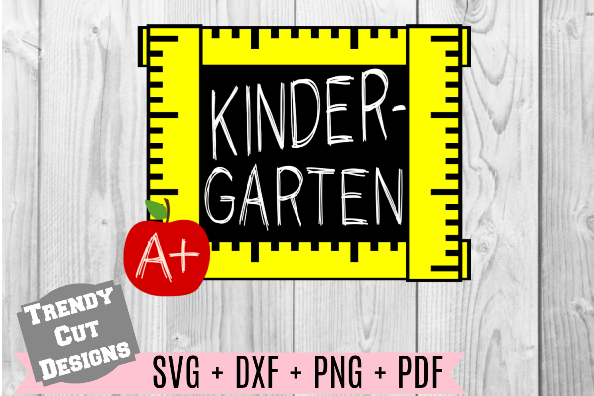 Kindergarten Grade Ruler Frame, Back to School example image 1