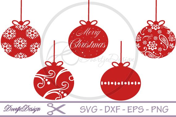 Christmas ornaments SVG, Merry Christmas example image 1