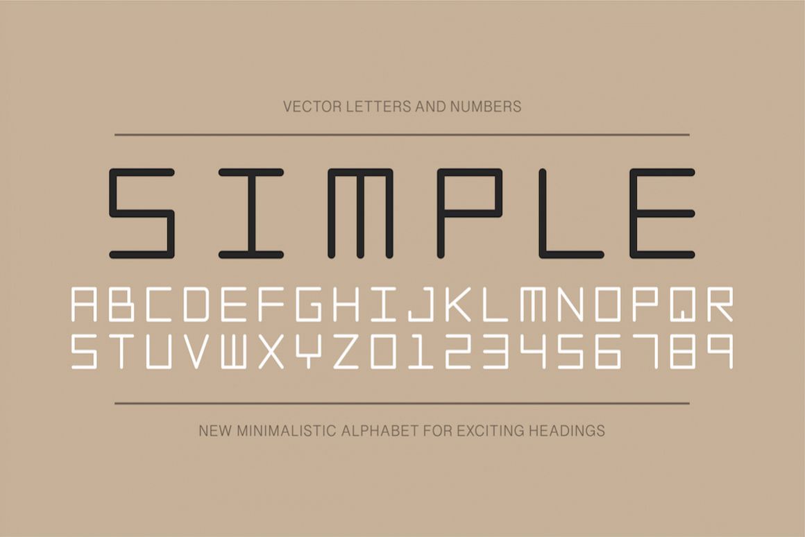 Simple english minimalistic alphabet example image 1