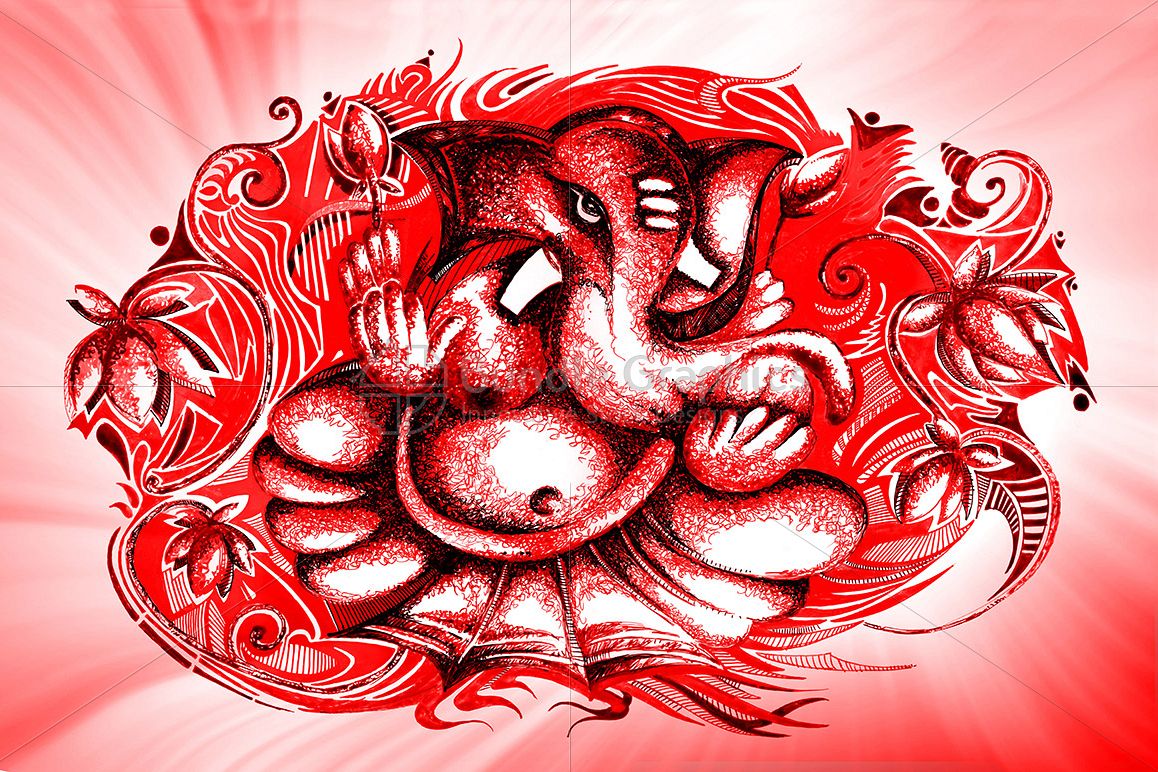 Lord Ganesha - Ink Graphic example image 1