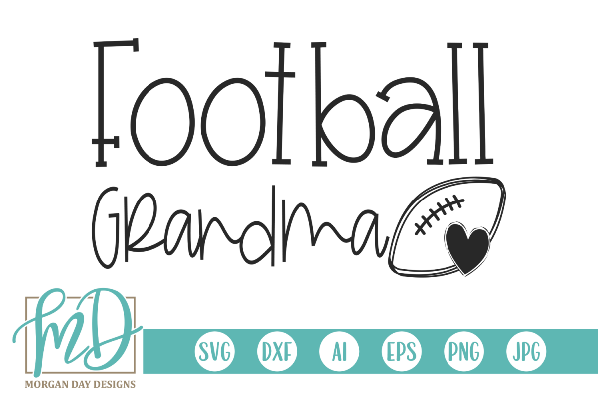 Football - Proud Grandma - Football Grandma SVG (346126 ...