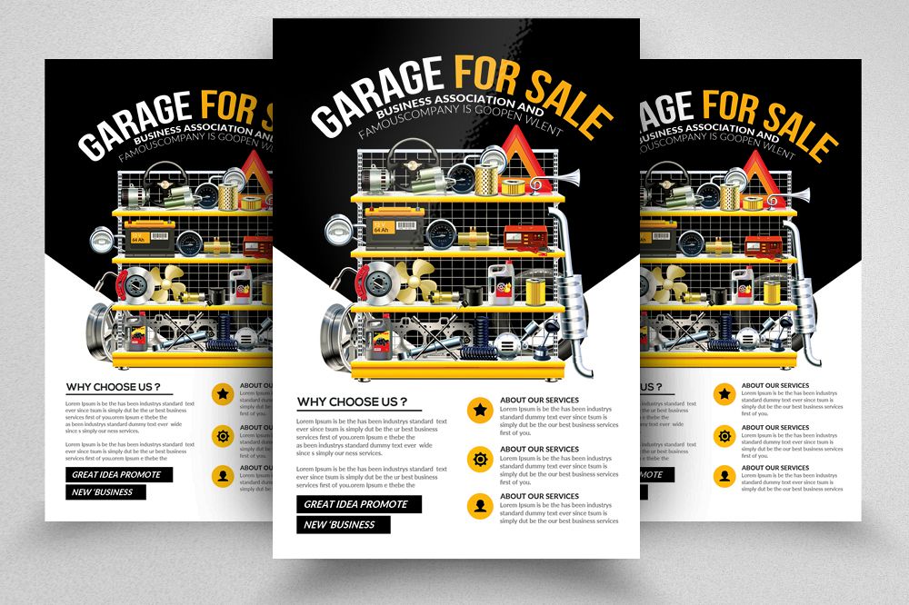 Garage Sale Psd Flyer Print Templates example image 1