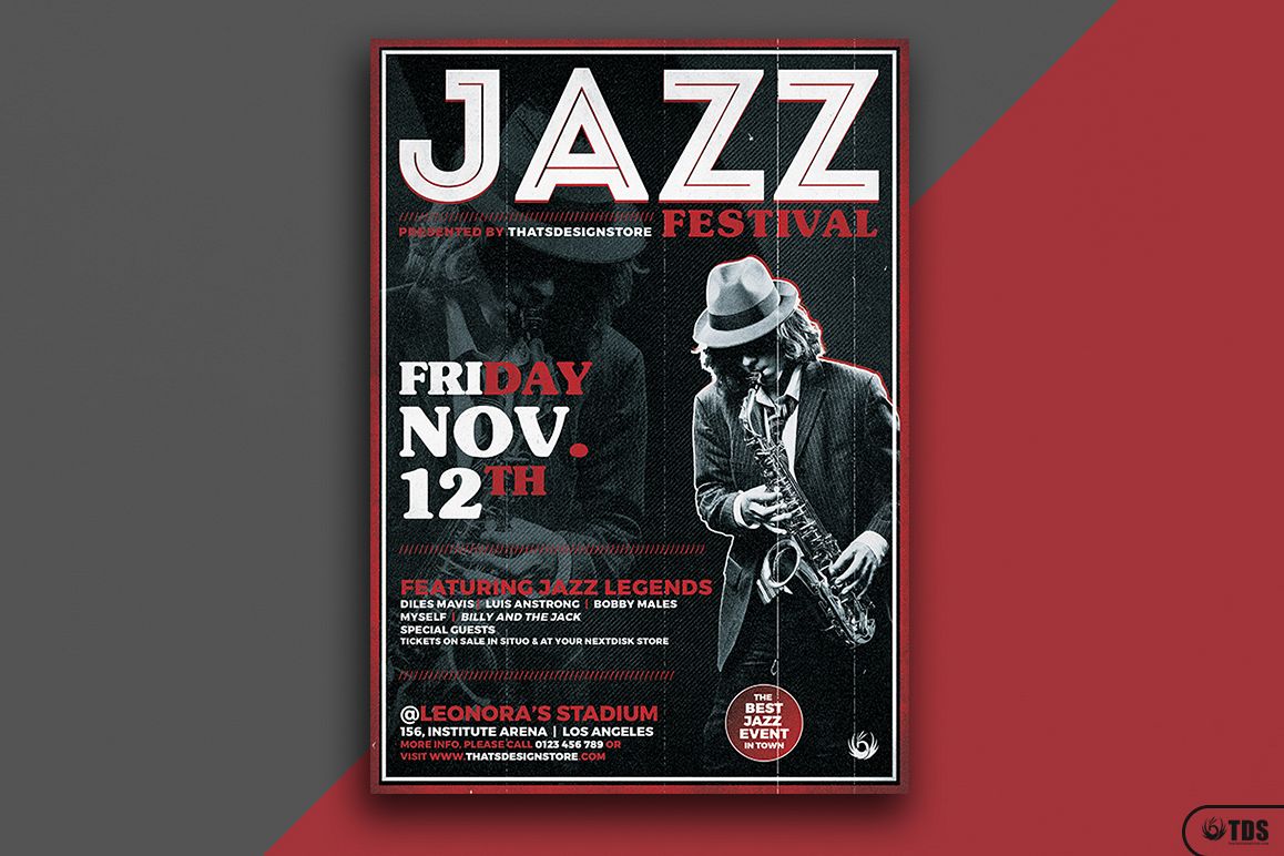 Jazz Festival Flyer Template V3 example image 1