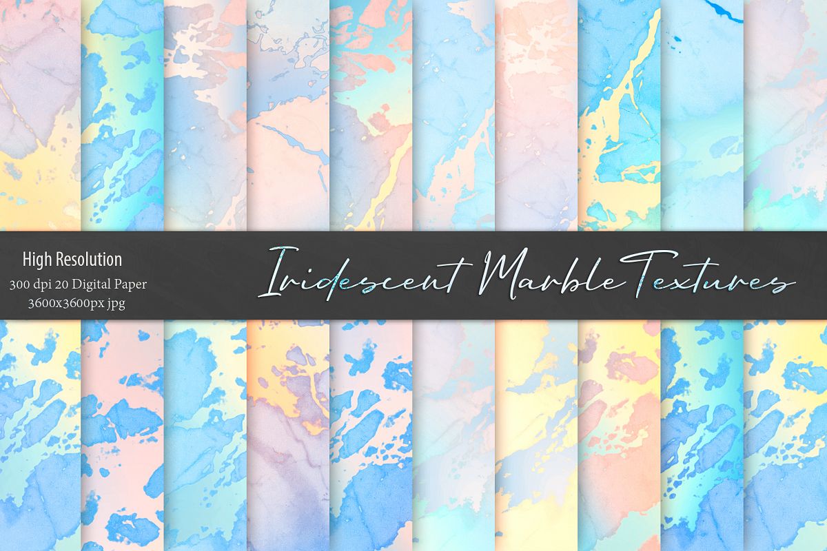 Iridescent Marble Textures example image 1