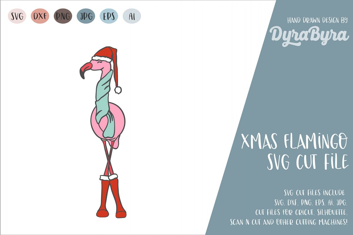 FLAMNGO CHRSTMAS SVG / CHRISTMAS SVG example image 1