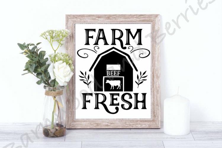 Farm Fresh Beef SVG example image 1