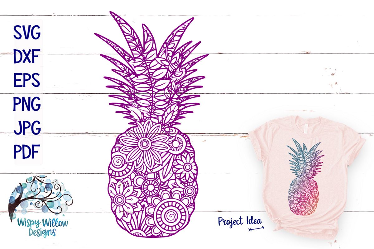 Download Pineapple Zentangle SVG | Summer Cut File (253187) | SVGs ...