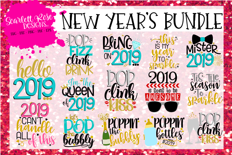 New Year's SVG Bundle - 2019 example image 1