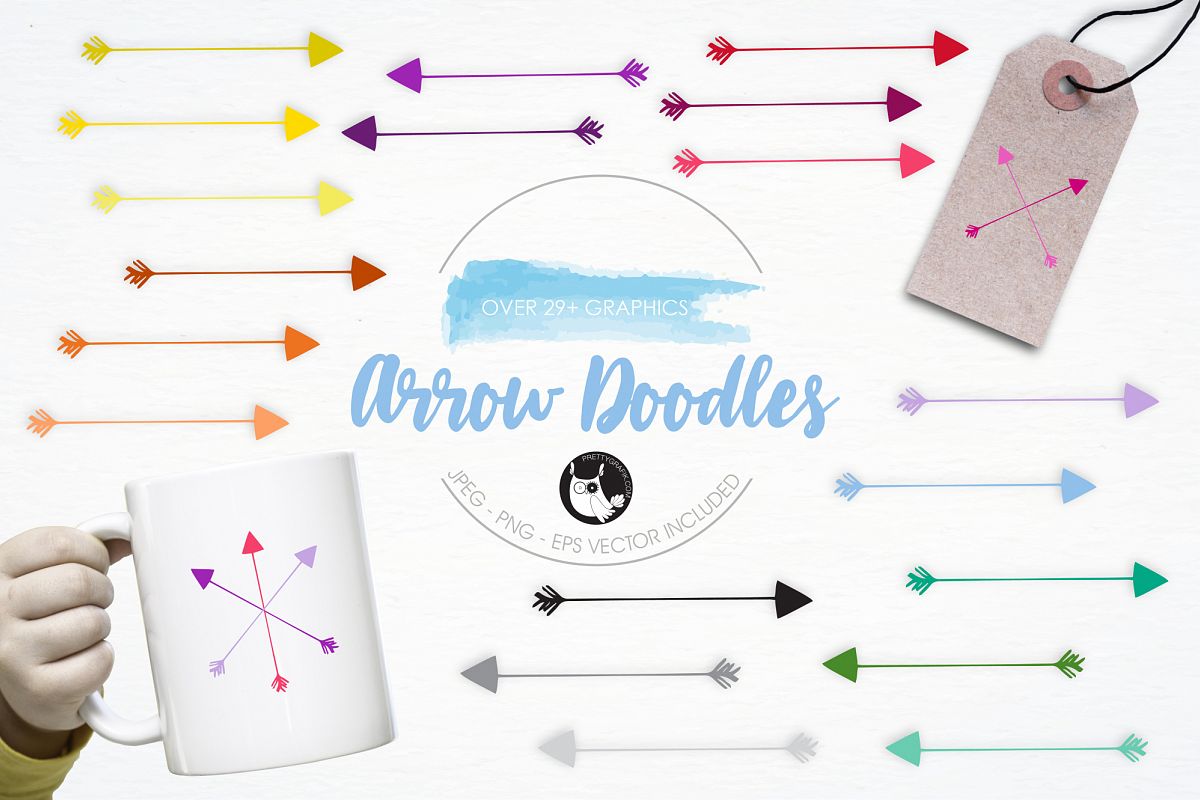Arrow Doodles graphics and illustrations example image 1