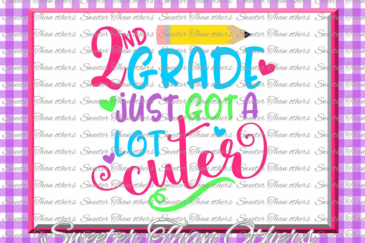 Second Grade Cuter SVG 2nd Grade cut file example image 1