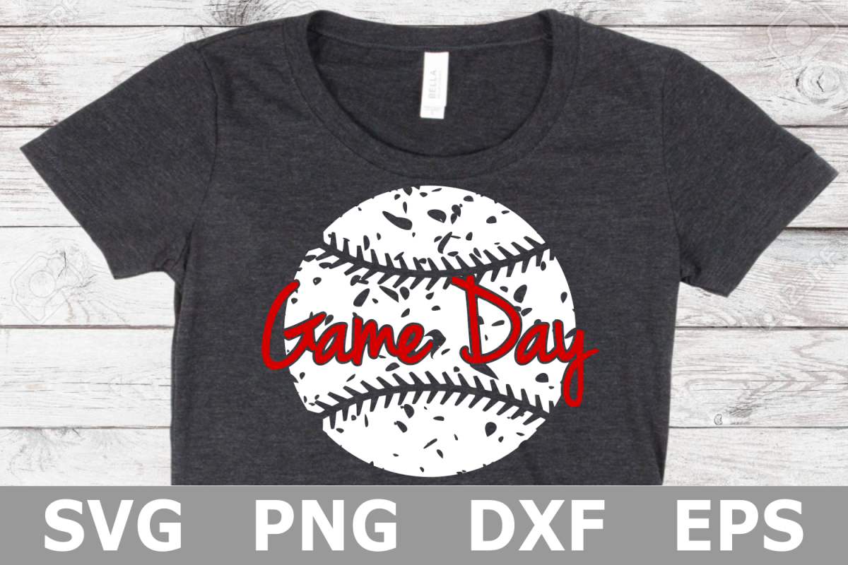 Game Day Grunge Baseball - A Sports SVG Cut File example image 1
