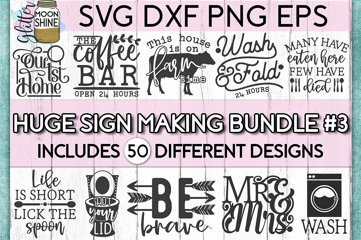 Huge Sign Making Bundle #3 SVG DXF PNG EPS Cutting Files example image 1